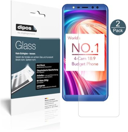 dipos 2x Displayschutzfolie 9H matt für Leagoo M9 | Antireflex, entspiegelnd, bricht und splittert nicht, kein Echtglas, Anti-Shock, kratzfest, blasenfrei, selbstklebend