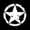 greestick Aufkleber US Army Stern 15x15cm Silber by Sticker Star Militär Offorad Wanderlust
