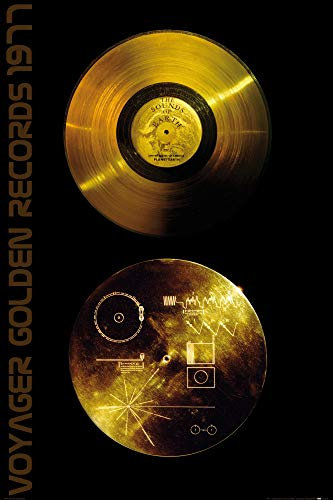 1art1 Schallplatten XXL Poster Klänge Der Erde, Voyager Golden Records Plakat | Bild 120x80 cm