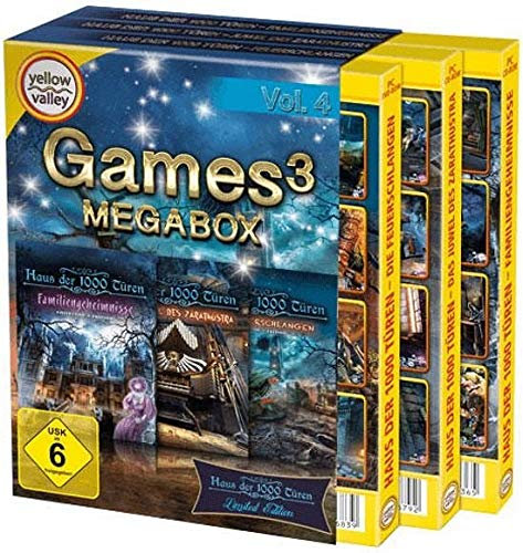 Games3 MegaBox.Vol.4,1 DVD-ROM + 2 CD-ROMs (Limited Yellow Valley Edition): Portal of Evil. Haus der 1000 Türen, Juwel des Zarathurstra. Haus der 1000 Türen, Feuerschlangen
