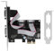 CI-E auf RS232 Adapterkarte, 2 Ports, PCI Express, Adapterkarte für 2000 / XP/Server 2003 / XP 64-bit/Vista / 7/8 / Linux/Zwei