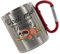 CreaLuxe Edelstahltasse mit Karabiner - Weck mich wenn es Freitag ist (Faultier) - 330ml, Tasse bedruckt, Kaffeetasse, Bürotasse, Metalltasse