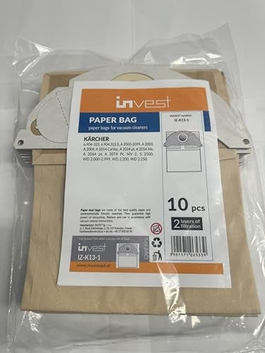 Lot de 10 sacs filtrants pour Kärcher 6.904-322