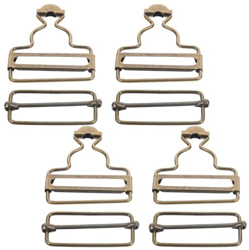 Adjustable Metal Bib Pants Buttons, Gourd Buckle Fasteners for Trousers and Jeans, Durable Bronze Clips for Diy Sewing Accessories 4Pcs