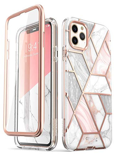 i-Blason Cosmo Series Case for iPhone 11 Pro Max 2019 Release, Slim Full-Body Stylish Protective Case with Built-in Screen Protector (Marble) - 6.5 inches