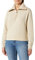 Tommy Hilfiger Damen Sweatshirt mit Reißverschluss Zipper 1985 Halber Zipper, Beige (Light Sandalwood), S