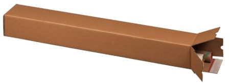 KK Verpackungen Versandhülse für DIN A0 | 10 Stück, 860x105x105mm | Lange Faltkartons mit Selbstklebeverschluss und Aufreißfaden | Wellpappe, portooptimiert | Für Poster, Pläne, Zeichnungen