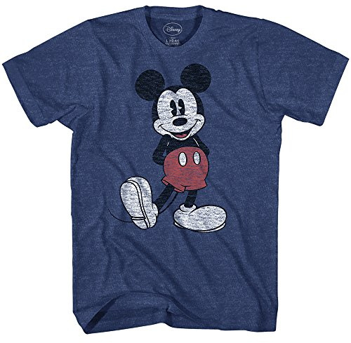 Disney Men's Full Size Mickey Mouse Distressed Look T-Shirt T-Shirt (Pack of 1)