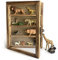 WANLIAN Große Schattenbox mit Regalen, 28,9 x 40,6 cm, Holz-Schattenbox mit Acrylfenster, 3 herausnehmbare Regale und Rückseite aus Leinen, für die Präsentation von Foto-Souvenir-Kollektion