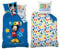 BERONAGE Mickey Mouse Bettwäsche-Set Story Blau 135 x 200 cm + 80 x 80 cm 100% Baumwolle Renforcé-Linon-Qualität Disney Wunderhaus Clubhaus Donald Duck Minnie Maus Deutsche Größe Reißverschluss
