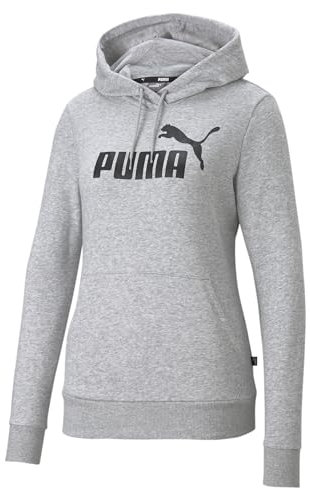 PUMA Damen Ess Logo Hoodie Tr Sweatshirt, Grau, XS