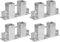 STILISTA Holzstapelhilfe 340/100/150 mm, Feuerverzinkt für 70 x 70 mm und 40 x 60 mm Kanthölzer, Farb- und Setwahl, 4er Set Silber