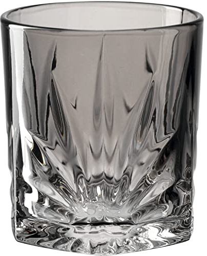 Leonardo Trinkglas Capri, Wasserglas, Saftglas, Kalk-Natron Glas, Grau, 330 ml, 022359