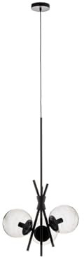 Lucande Pendelleuchte Sotiana (Design, Modern) in Schwarz aus Metall (3 flammig E14) - Design-Hängeleuchte Esstischlampe Hängelampe Hängeleuchte Wohnzimmerleuchte