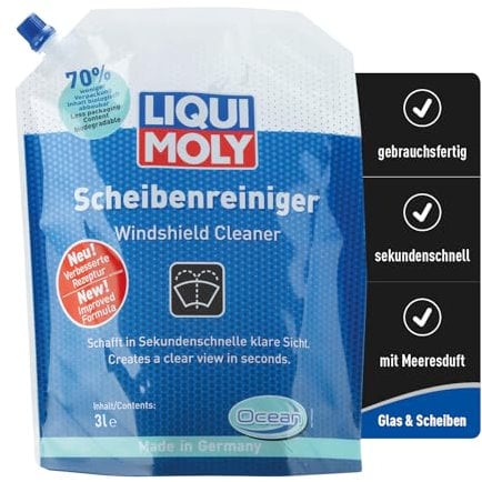 LIQUI MOLY Scheibenwischwasser Ocean, Art.-Nr.: 21709 I 3 L Scheibenreiniger gebrauchsfertig I Streifenfreier, schonender Wischwasserzusatz I Mit Meeres-Duft I LED- bzw. Xenon-Scheinwerfer geeignet