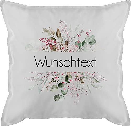 Kissen 50x50 - Aufdruck selbst gestalten - Wunschtext I Geschenk personalisiert I Geschenk Weihnachten - 50 x 50 cm - Weiß - Personalisieren Lassen nur beschriften muttertagskissen personalisierte