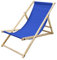 ECD Germany Sedia a Sdraio Pieghevole in Legno e Tessuto Blu Scuro Schienale Regolabile 3 Posizioni Reclinabili Carico fino a 120 kg Lettino Prendisole da Spiaggia Giardino Balcone per Esterni/Interni