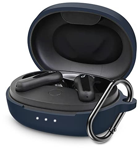 YKNIUFLY Ecouteurs Bluetooth Étui pour Anker Soundcore Life P2 Mini, TPU Souple, Protection Intégrale à 360° Étui de Protection pour Anker Soundcore Life P2 Mini.(Bleu Marine)