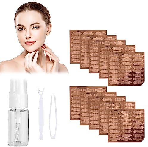 480 Stück Schlupflider Stripes,Schlupflider Tapes,Augenlid Stripes,Double-Sided Eyelid Tapes,Unsichtbare Sofort-Lidstraffung für Unebenheiten/Tropfen/Haubenlider,mit Pinzette Gabelstange Flaschen,L