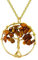 Only faith Collar para Mujer Arbol de Vida con piedras naturales Hecho a mano Acero Inoxidable Amuleto y protección Limpieza de 7 Chakras meditación (Ojo de Tigre Dorado)