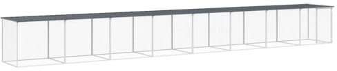 vidaXL Hühnerkäfig, Hühnerstall mit Dach, Geflügelstall für Hühner Henne Kleintiere, Hühnerhaus Kleintierstall Kleintierkäfig, Anthrazit Verzinkter Stahl