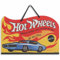 Mattel Hot Wheels Fastest Cars Metallschild zum Aufhängen, Retro-Hot-Wheels-Schild für Kinderzimmer oder Männerhöhle