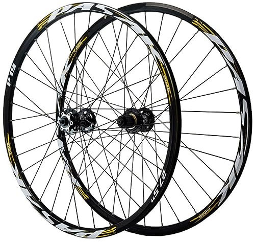 ZECHAO 24 Zoll Mountainbike Rad,Schnellspanner Fahrradfelge Scheibenbremse Vorne 2 Hinten 4 Lager 7/8/9/10/11/12 Geschwindigkeiten Fahrrad Vorder Und Hinterrad Wheelset (Color : Gold, Size : 24inch