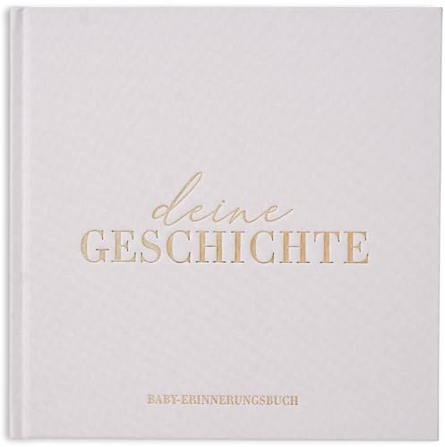 Baby Erinnerungsbuch | Baby Tagebuch, Sammel- und Fotoalbum zum Selbstgestalten| 132 Seiten | Neugeborenen Baby Geschenk Junge, Mädchen | 10x15 cm 13x18 cm Fotos (Grau)