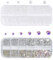 Rhinestones & Pearls Nail Art Decoration - 2 Boxes, 48pc 3D & Flat Back Crystal Nails, AB, White, DIY Crafts