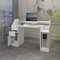 ML-Design Scrivania per Computer con Cassetto Porta Spazio di Archiviazione e Ripiani Aperti 123,2 x 90 cm Bianco in Legno Postazione da Lavoro Tavolo per Portatile Mobili da Ufficio