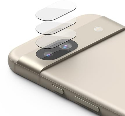 Ringke Camera Glass [3 Stück] Kompatibel mit Google Pixel 8a Kameraschutz, HD-Qualität Gehärtetes Glas Vollschutz Schutzfolie für Kamera