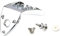 F Fityle Cordier de mandoline avec matériel de montage pour mandoline à 8 cordes, plaque à cordes robuste, accessoires pour instruments de musique