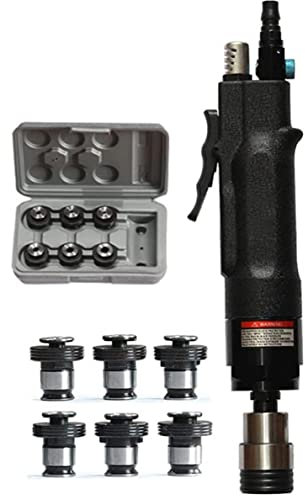 Handgehaltene pneumatische Gewindeschneidmaschine, Druckluft-Gewindebohrer, Druckluftbohrer mit automatischem M3-M12-Schnellspannfutter zum Gewindeschneiden von Stahlguss,Straighttype