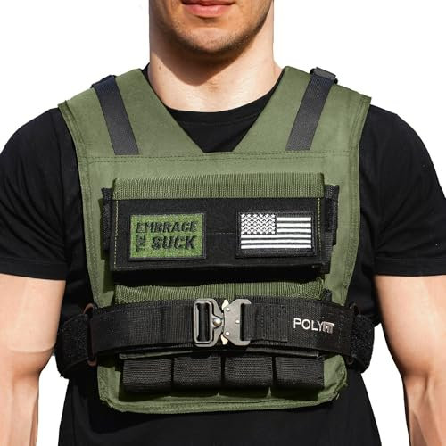 Verstellbare Gewichtsweste für Damen und Herren – Gewichtsweste mit Eisengewichten – Grün – 12 kg