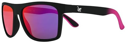 Surf Monkey Schwimmende Sonnenbrille für Damen und Herren, UV400, polarisiert, Anti-Salz-Beschichtung (TPX, Schwarz/Salmon)