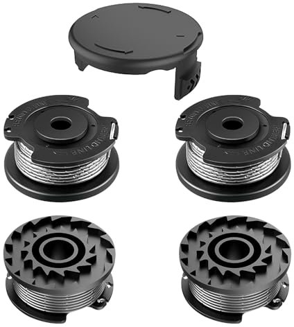 JAMSSOW 4 Bobine Tagliaerba Compatibili con F016800569 F016800385,Filo Tagliabordi Bobine Adatto per Bosch Art 23 SL/ 2300/23-28/26 SL,EasyGrassCut 23/26/18/18-230/18-260/18-26(4 Bobine + 1 Tappo)