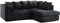 New Gamzo Fabric Corner Sofa Silver | Soft Jumbo Cord 3-4 Seater Corner Sofa Left/Right Hand Facing) (Black, Right Hand Facing)