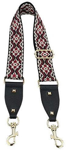 LVUNZJCA Verstellbarer Schultergurt Breiter Schultergurt gewebt gestickter Leinwandsattelbeutel veränderbar und einstellbar(B)