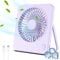 Hianjoo USB Ventilator, Mini Ventilator Leiser, Tischventilator mit 3 Geschwindigkeiten, USB Lüfter Desk Fan für Büro, Zuhause und Schlafzimmer [Lila] Stromversorgung über USB, Keine Batterie