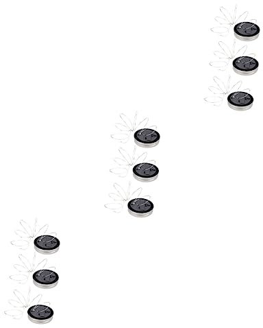 OSALADI 9stücke Solar Gartenlampe Mit Kreativen Einmachglas-lichtern -farben Für Außenbereich Und Festlichkeiten Dekorativ Und Langlebig