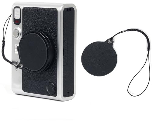 for Instax Mini EVO Camera Lens Cap Anti-loss Rope Keeper Sticker with String Leather Sticker Anti-drop Protection Rope - Used to Prevent Lens Cover from Being Lost