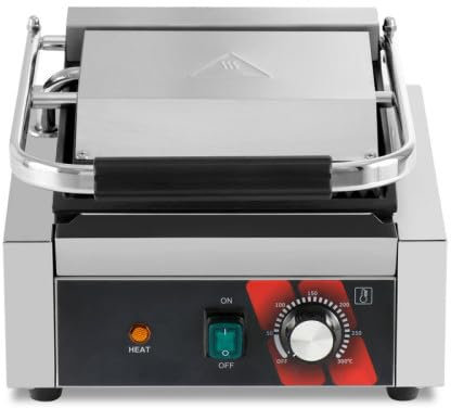 Macchina per Panini Professionale 1800W - Piastre lisce in Ghisa, Cottura omogenea, AttrepementPro