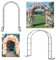 Arco da giardino in metallo, traliccio per piante rampicanti, pergolato per matrimoni, rose, rampicanti, cerimonie, decorazione per feste, nero, 160 x 220 cm