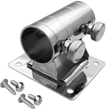 Supertool Support de parasol de pêche, support de parasol de balcon, étui de pêche, support de parapluie réglable, pince de parasol murale, support de boîte de parapluie de pêche