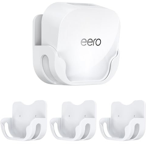 EDUP Wandhalterung für eero 7 WLAN-Router & Repeater, Platzsparende Halterung mit verstecktem Kabelmanagement, Passgenaue Halterung für Amazon eero 7 Dual-Band Mesh-System (Weiß, 3 Stück)