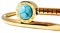 Generico Bracciale Donna Chiodo in Acciaio Oro 14K con Pietra Turchese – Design Moderno con Dettagli a Orologio – Regalo Elegante