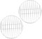 MUCKLILY 2Pièces Support de Cuisson Acier Inoxydable pour Barbecue Grillades Porte Côtes Antiadhésif pour Camping