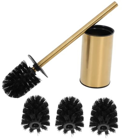 OATIPHO Goldenes Wc Bürsten Satz Edelstahl 304 Mit Halter Wandhalterung Langem Griff Schnelltrocknend Badezimmer Büro Hotel Toilettenreinigung