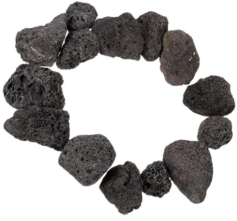 Vulkangestein Dekorationen für Aquarium mit Adsorption Schwarz 1 Packung