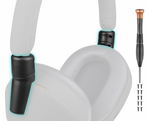 SOULWIT Headphones Broken Hinge Fix Linking Connectors Repair Kit for Sony WH-1000XM5 (WH1000XM5), Replacement Folding Joints for Headband Side Cover Slider Accessories - Black